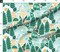 Green Landscape Nature Cats Animals Woods Tree Forest Large Scale Italian Fountain Botanical Custom Printed Fabric by Spoonflower Various Fabrics by the Yard or Fat Quarter
